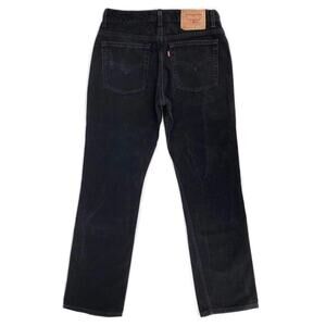 Y2K Levis 505 black denim straight leg jeans 2000s vintage